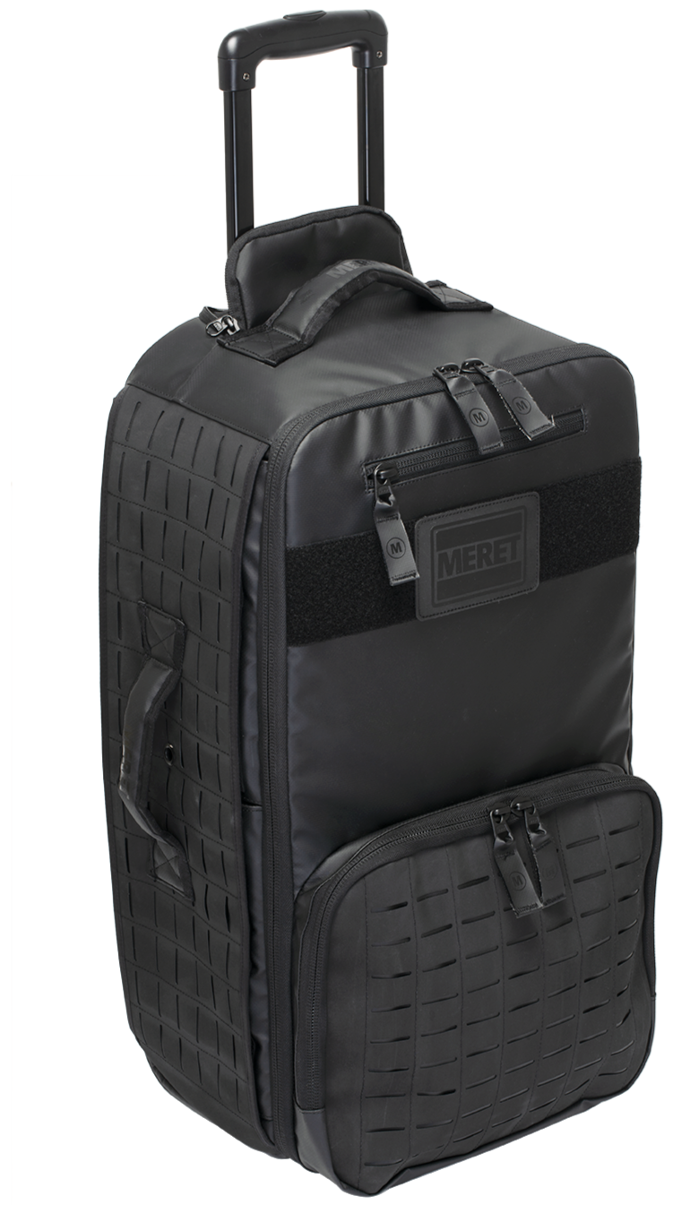 Mochila MULE™ PRO X de MSI en color negro, bolsa de respuesta de Beracah Medica, con compartimentos y correas ajustables