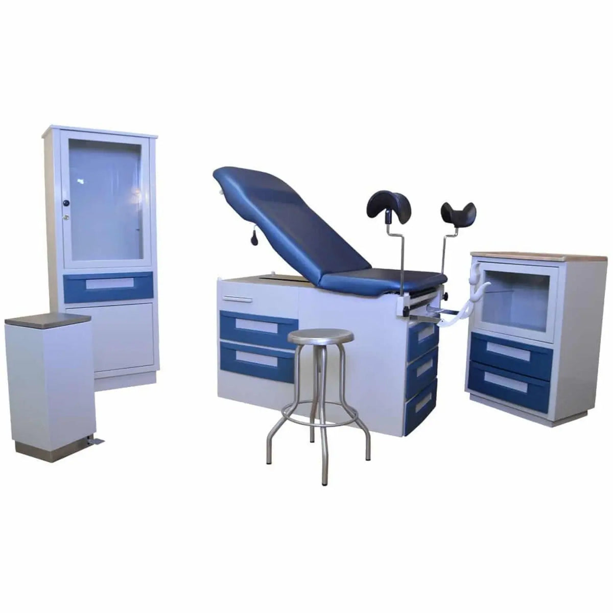 Juego de consultorio Porsa 5 piezas de MSI de Beracah Médica, incluye muebles clínicos y accesorios médicos.