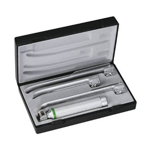 Laringoscopios Ri Integral Miller con fibra óptica y palas 2, 3, 4, luz XL 2.5V y mango C, equipo médico profesional.