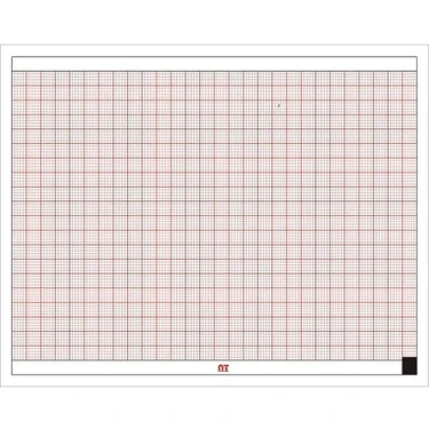 Papel para ECG rojo 11 x 14cm en Z de 100 hojas Paq. con 10
