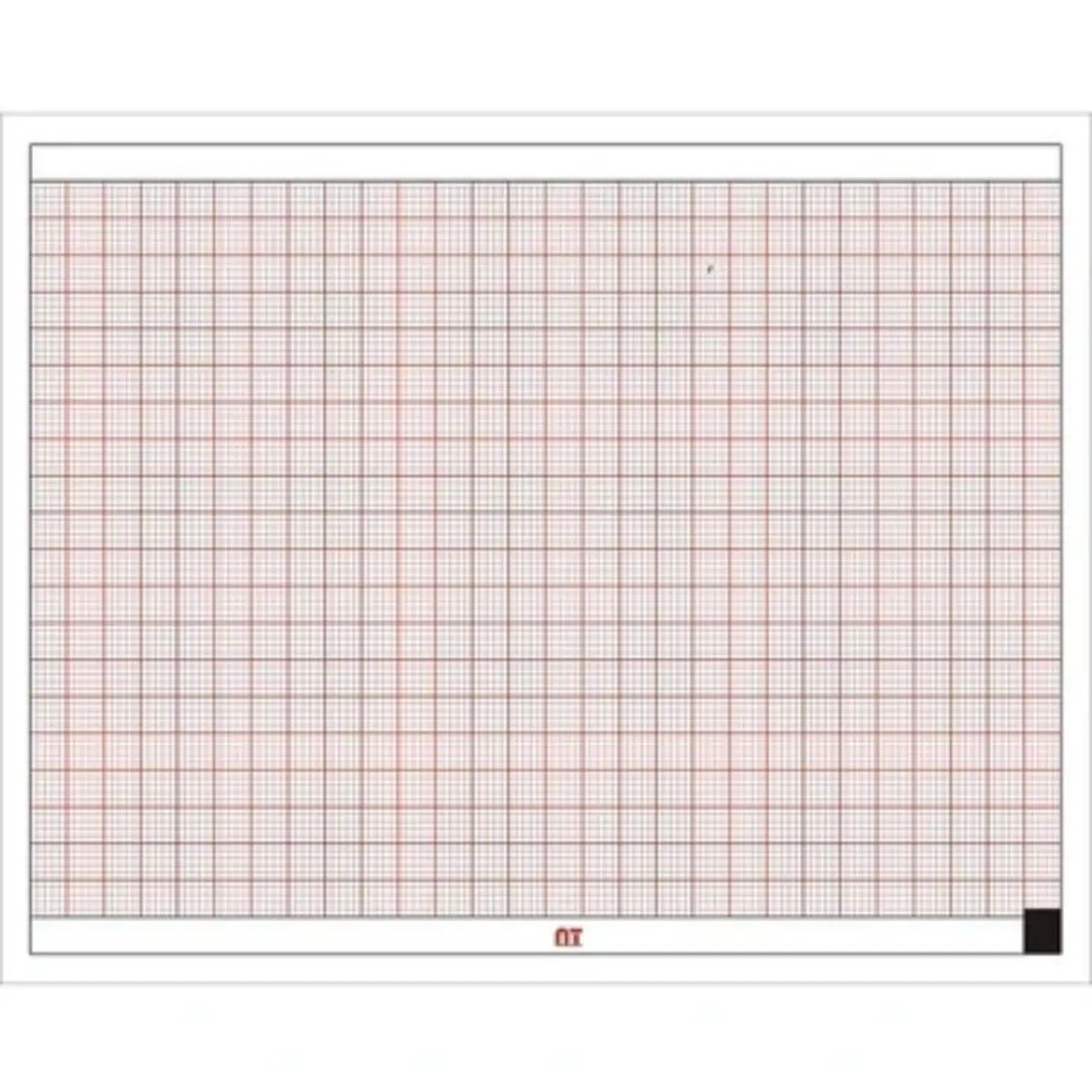 Papel para ECG rojo 11 x 14cm en Z de 100 hojas Paq. con 10