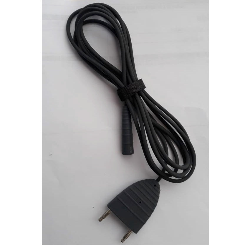 Cable bipolar tipo tenasa de silicon 3 Mts para pinza de electrocirugia Europea
