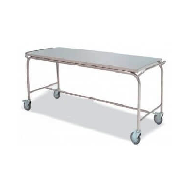Camilla para cadáveres MSI de acero inoxidable, medidas 200x70x90 cm, resistente y fácil de limpiar, de la marca Beracah Médica.