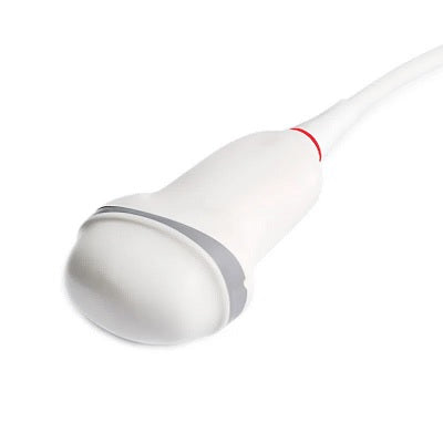 Transductor volumétrico para ultrasonido Beracah Medica DC30 y Z6, muestra la cabeza del transductor con cables y conectores.