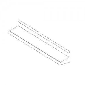 Repisa contra muro de 230 cm de acero inoxidable MSI de la marca Beracah Medica, con diseño resistente y moderno.