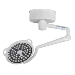 Lámpara para quirófano sencilla de techo Beracah Medica, luz LED de 120,000 Lux, modelo System Two, iluminación clínica.