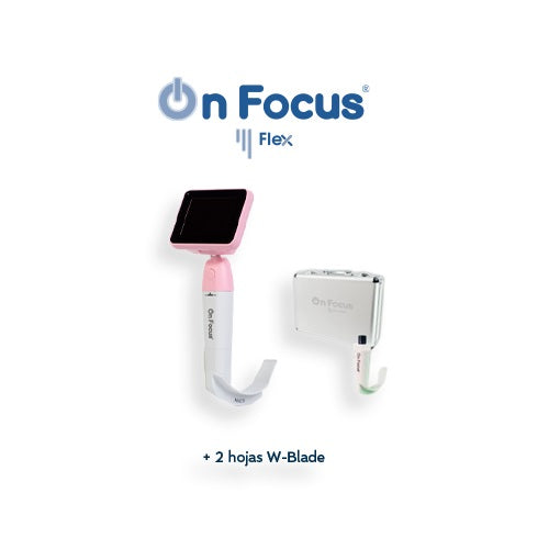 Videolaringoscopio portátil Beracah Medica con 2 hojas W-BLADE Lite y maletín rígido Flex Pink Air.