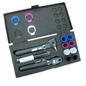 Equipo de diagnóstico LED MSI de 6 lúmenes en color negro, fabricado por Beracah Médica, con luz brillante y compacto.