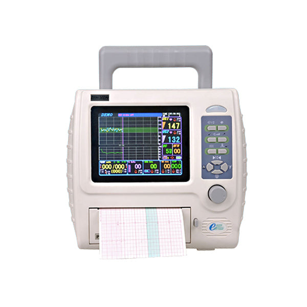 Tocógrafo con pantalla LCD de Beracah Medica, cardiotocógrafo para monitoreo fetal y contracciones uterinas.
