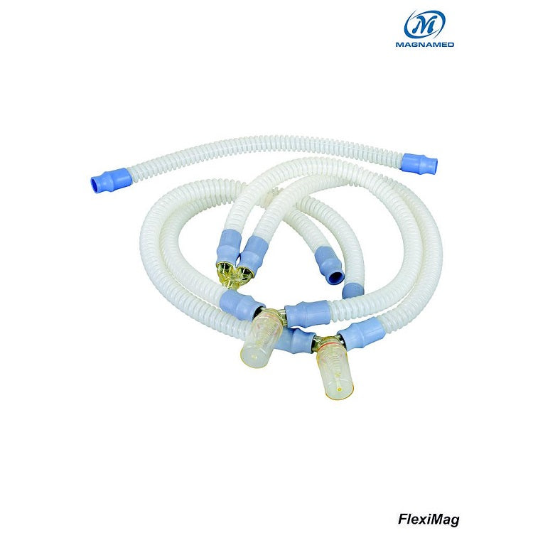 Circuito de paciente adulto reutilizable sin trampa de la marca Beracah Medica, accesorio para ventiladores médicos.