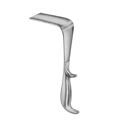 Separador vaginal Doyen grande de la marca Beracah Medica, con diseño robusto y utilizado en procedimientos ginecológicos.