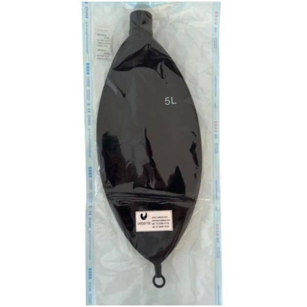 Bolsa para anestesia Veterinaria de Latex Desechable 5L con entrada 22 mm