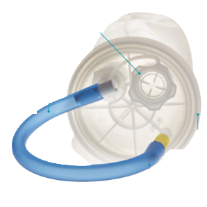 Bolsas para desechos biológicos Receptal de 2000 ml con válvula y liner azul, marca Beracah Medica, paquete de 50 piezas