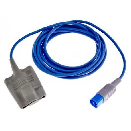 Sensor SPO2 reutilizable para adultos de la marca Beracah Medica, con cable y diseño ergonómico para oximetros.