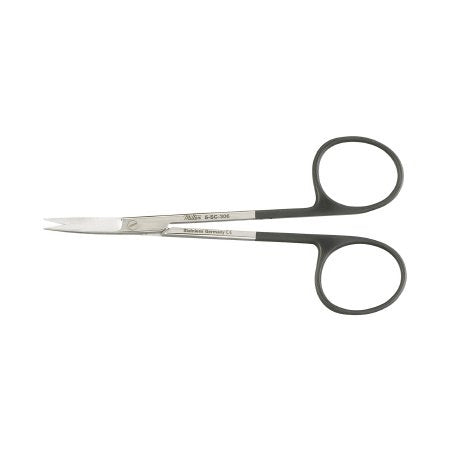 Tijeras de iris curva Beracah Medica Super Cut 4 1/2 pulgadas, con mango ergonómico y hojas afiladas para floristería.