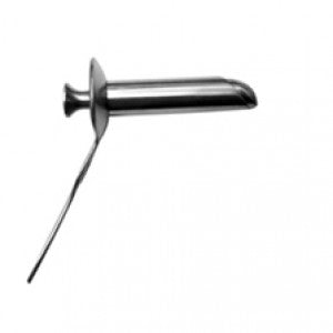 Anoscopio grande Hirschmann de 15x10 cm en acero premium, marca Beracah Medica, para exámenes médicos.