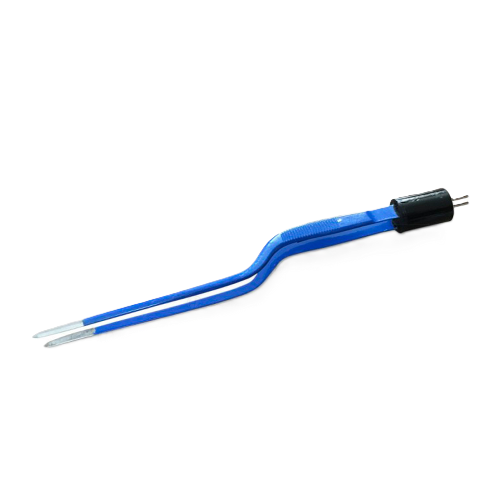 Pinza bipolar tipo balloneta reusable con entrada americana