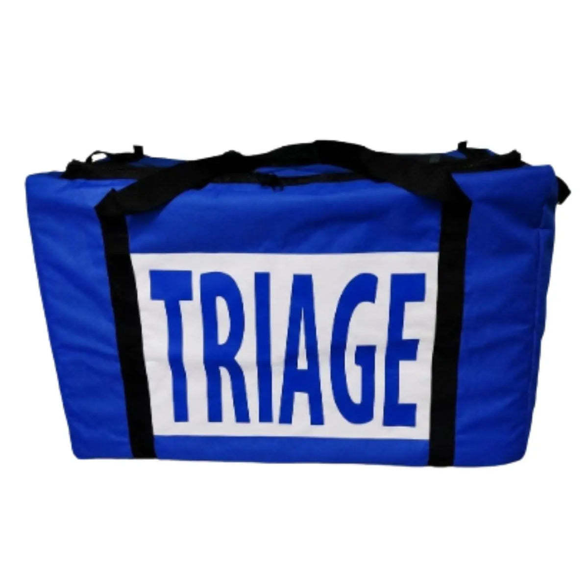Mochila vacía para kit de triage de poliéster 600 de la marca Beracah Medica, con compartimentos y asas resistentes.