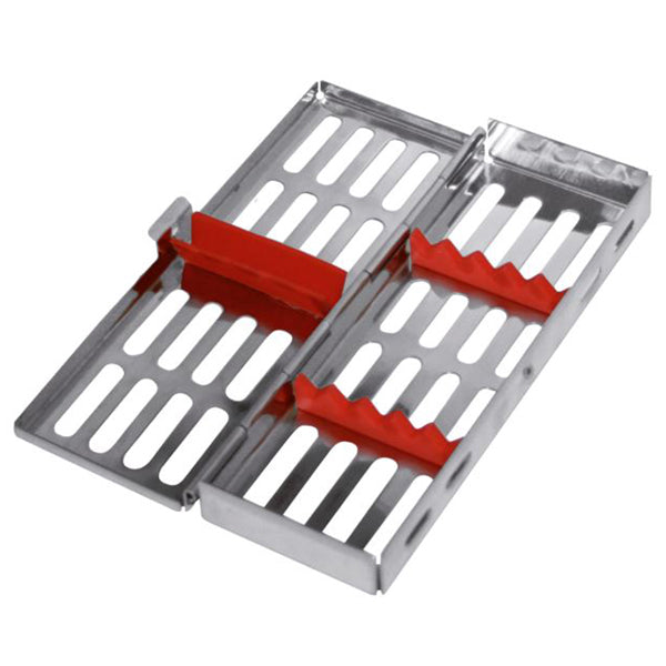 Charola para esterilizar instrumental con soporte interno 21x6.5x2.2 cm