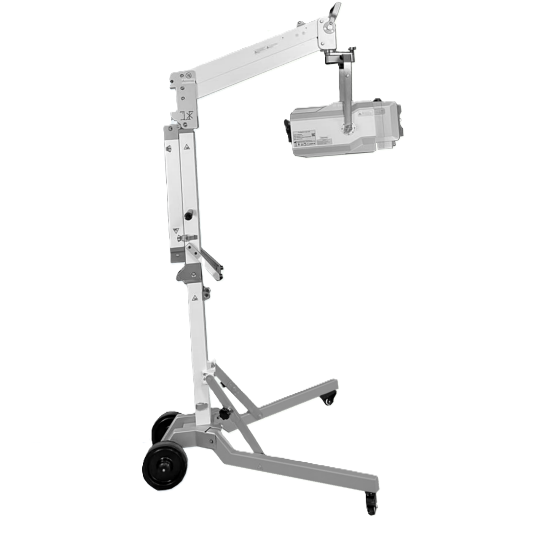 Columna para rayos X portátil SIUI de Beracah Médica, con soporte y brazo ajustable para radiografías médicas.