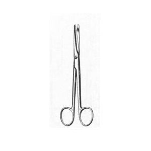 Tijeras de disección Beracah Medica de 5-3/4" con filo recto y biselado, ideales para procedimientos médicos y científicos.