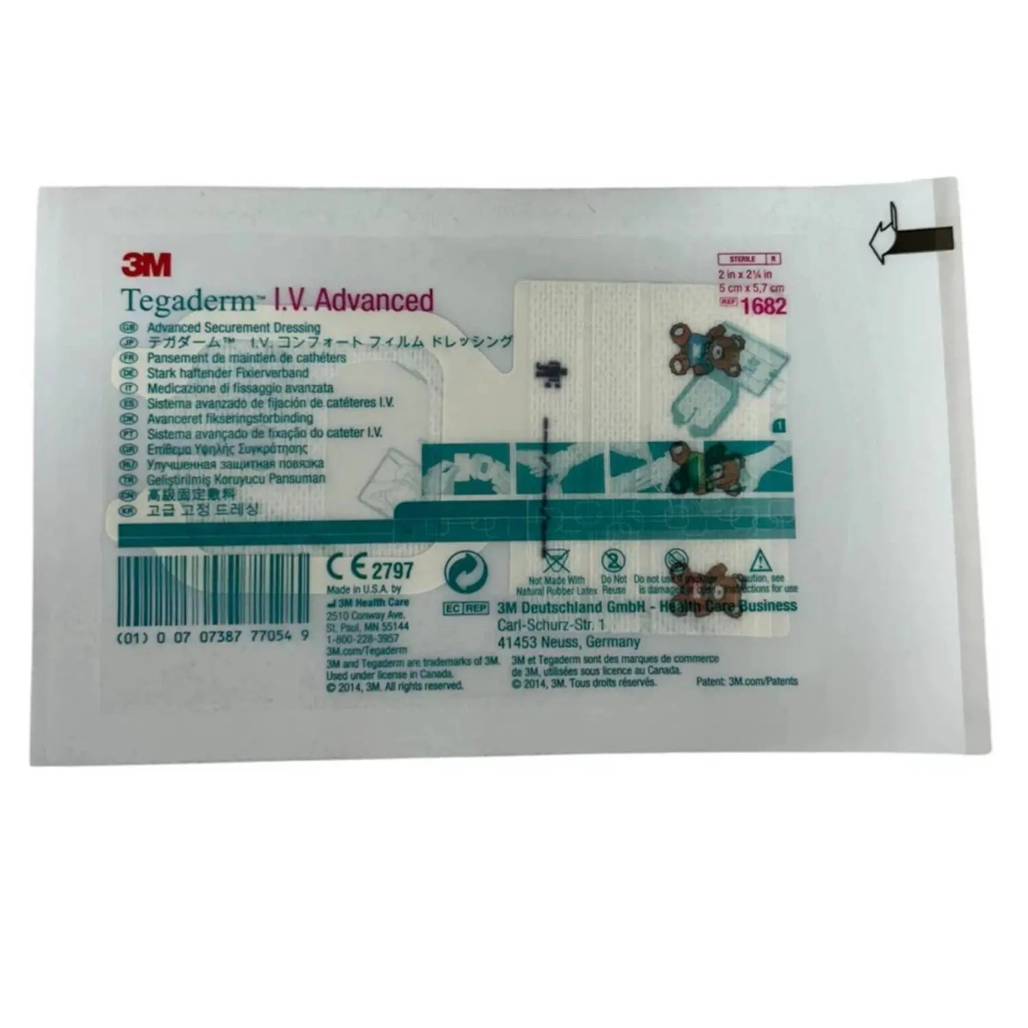 Aposito Tegaderm IV advance pediatrico 5x5.7cm caja c/100pzs