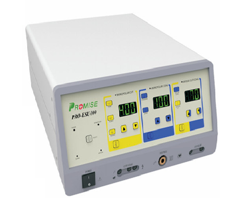 Unidad de electrocirugía MSI Beracah Médica de 400W con 7 modos de operación, mostrada en la imagen.