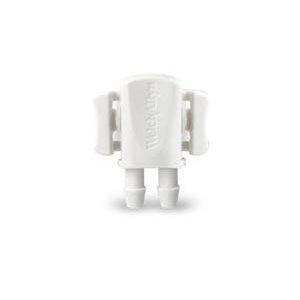 Adaptador de 2 tubos con brazaletes Flexport de Beracah Medica para accesorios y refacciones de baumanómetros.
