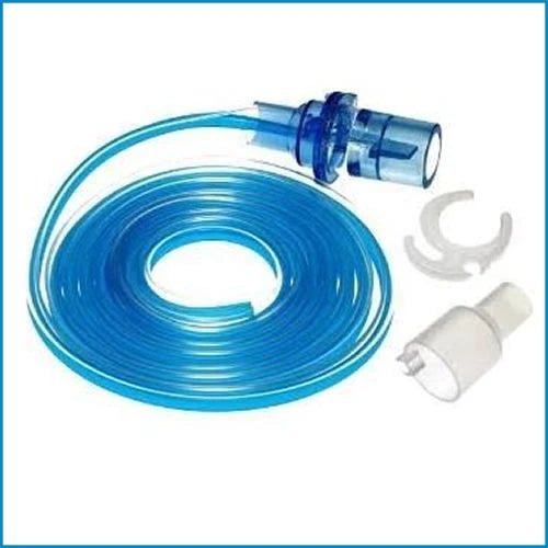 Sensor de flujo desechable pediátrico y adulto de la marca Beracah Medica, con detalles visibles en el sensor y conexiones.