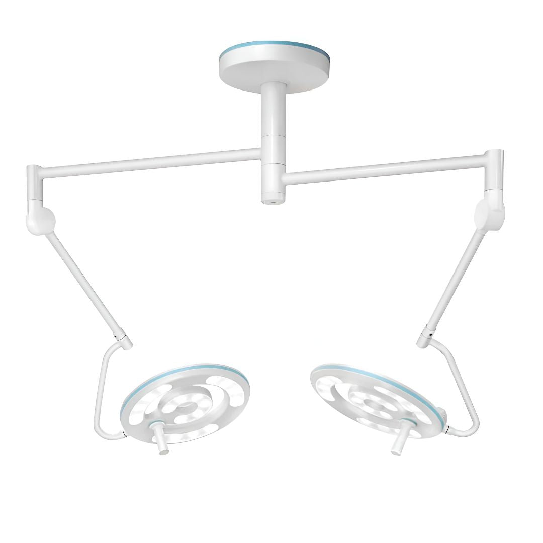 Lámpara quirúrgica LED para uso veterinario Beracah Medica HYLED 580, luz potente y ajustable para procedimientos veterinarios.
