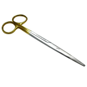 Tijeras Metzenbaum rectas de 14 cm de acero alemán con borde de tungsteno, marca Beracah Medica, para corte preciso.