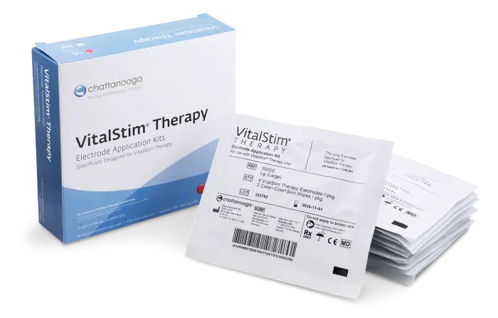 Cables para electroestimuladores VitalStim® para adulto, 12 sobres, de la marca Beracah Medica, con conectores y cables flexibles.