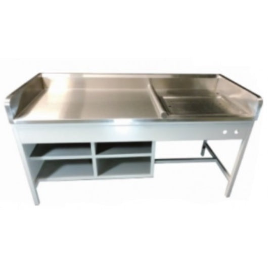 Baño de artesa MSI de 150 cm en acero inoxidable con superficie brillante y estructura resistente, ideal para clínicas y hospitales.