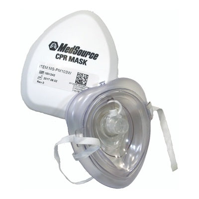 Mascarilla de bolsillo para RCP de emergencia de la marca Beracah Medica, diseñada para reanimación y primeros auxilios.