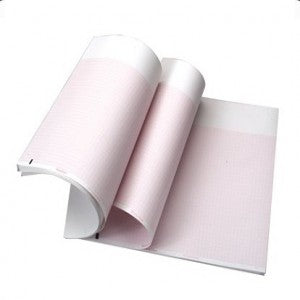 Papel para ECG MSI Beracah Medica, tamaño 21x28cm en forma Z, 5 paquetes de 200 hojas para electrocardiografos CP100, CP150, CP200.