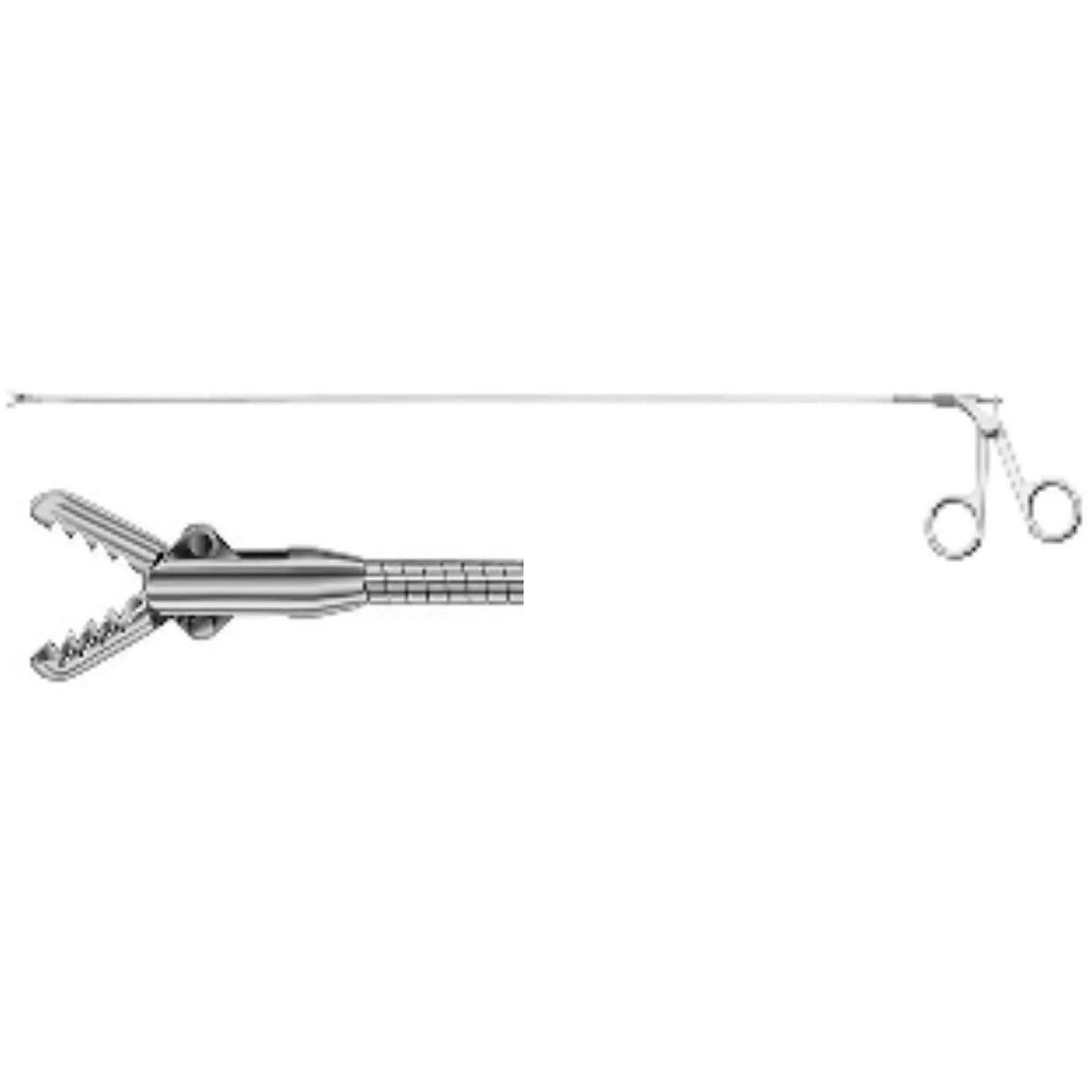 Pinza extractora de cuerpo extraño de doble acción, de 5 Fr, para histeroscopia, con longitud de 400 mm, marca Beracah Medica