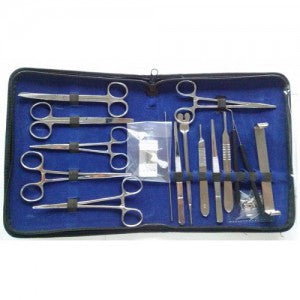 Estuche de disección Beracah Médica con 20 piezas, herramientas para educación y prácticas de anatomía, en estuche económico.