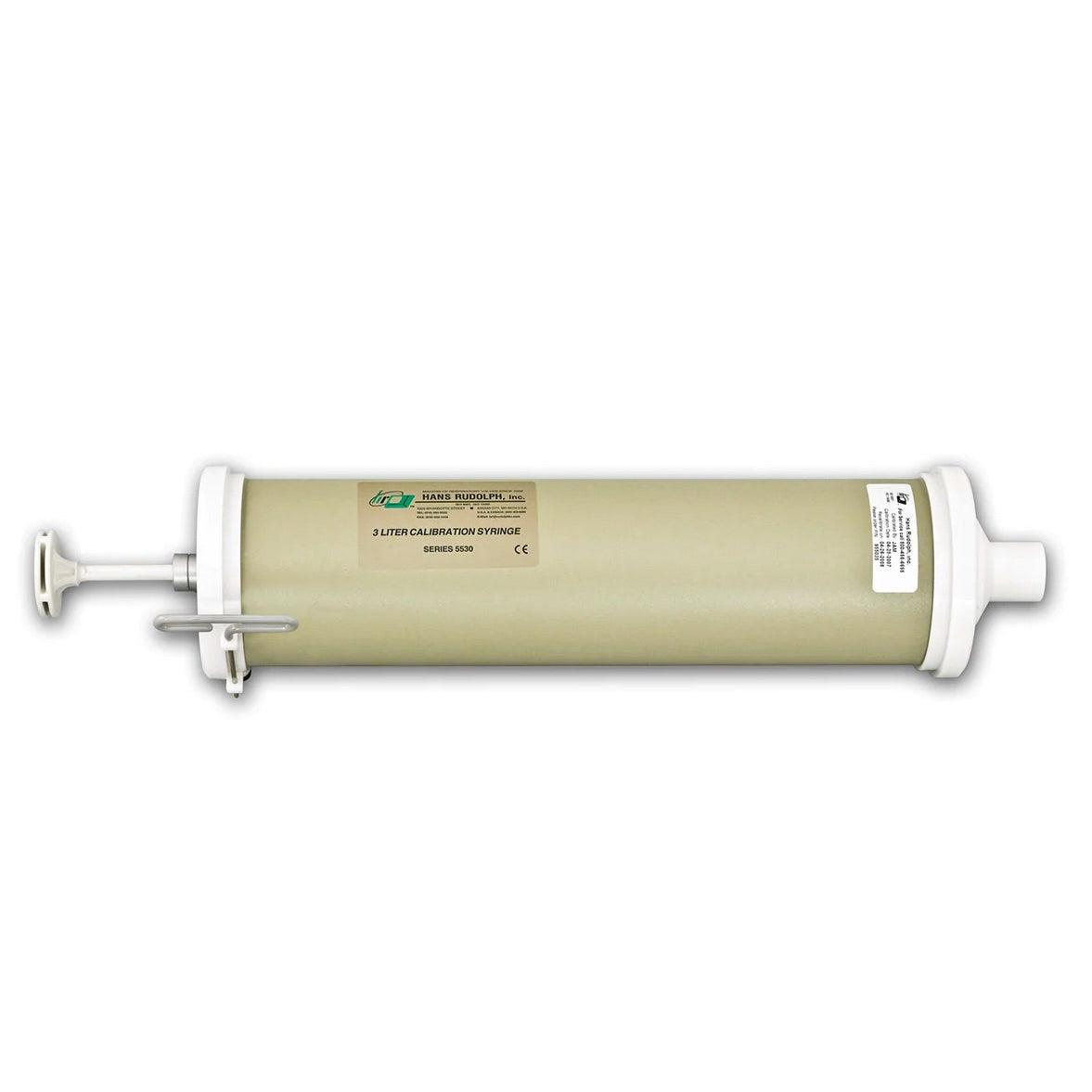 Jeringa de calibración de 3 litros para espirometro, marca Beracah Medica, con graduación de 100 ml, para dispositivos médicos.