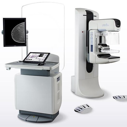 Mastógrafo digital 2D de campo completo Beracah Medica Selenia Dimensions con biopsia guiada por paletas en la imagen
