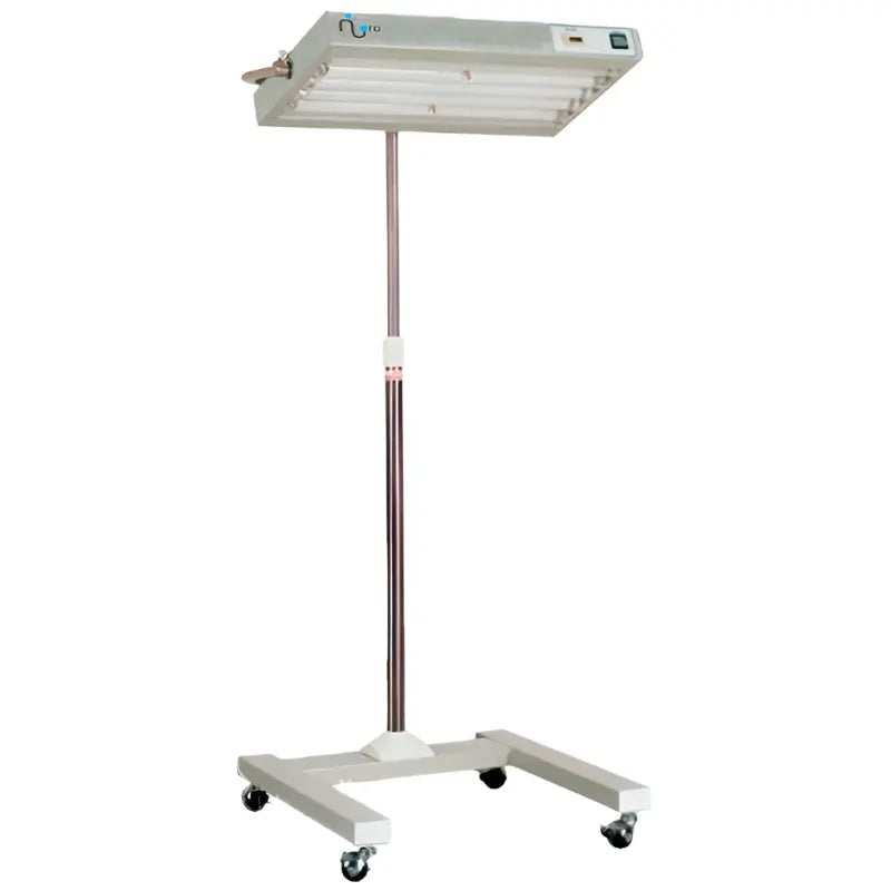 Lámpara de fototerapia Beracah Medica NK-90 con 6 tubos fluorescentes para tratamiento de luz terapéutica.