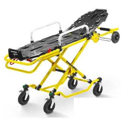 Camilla de tijera para ambulancia altura variable, estructura X-Frame Mod. Enduro con ancla para ambulancia
