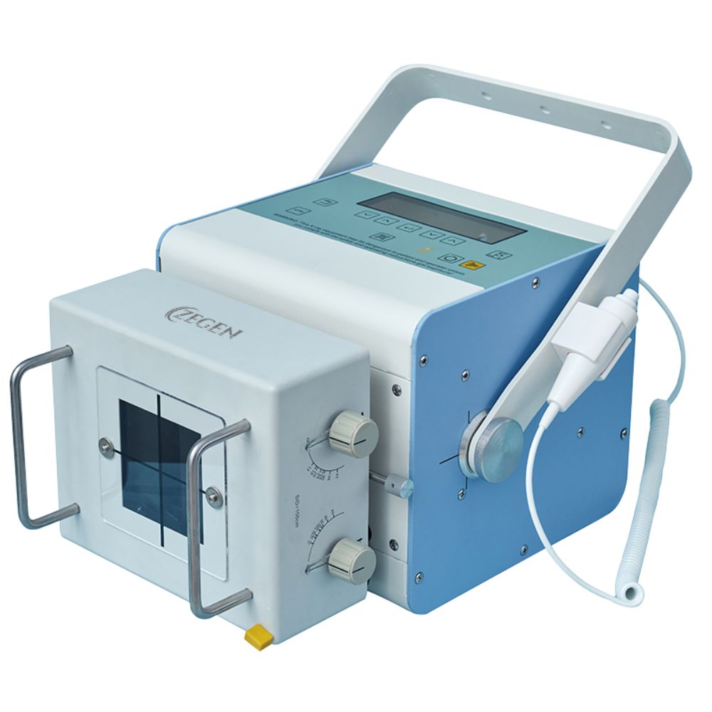 Equipo de Rayos X portátil Beracah Medica ZGN-35RP de alta frecuencia con batería de 3.5kW y diseño compacto para uso móvil.
