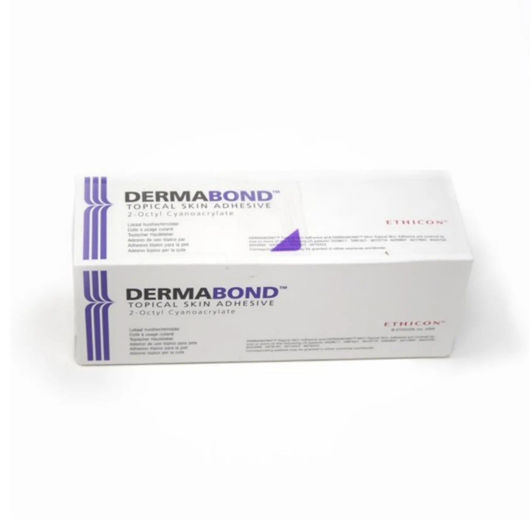 Adhesivo tópico para la piel DERMABOND HV de Beracah Medica, envase con 12 unidades, para cierre de heridas y suturas.