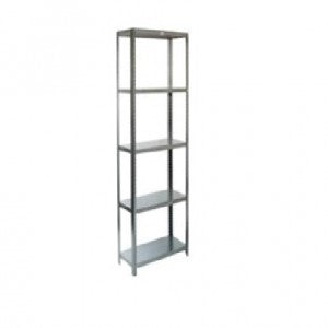 Anaquel esqueleto MSI de Beracah Médica con 5 entrepaños, de 91x45x220 cm, cal. 22, estructura metálica resistente.