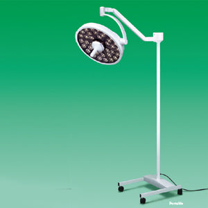 Lámpara de pedestal LED para quirófano Beracah Médica Línea MI 1000, luz blanca intensa de 100,000 Lux para cirugía.