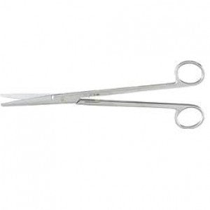 Tijera Mayo recta de 27 cm de la marca Beracah Medica, herramienta quirúrgica con filo recto y mango ergonómico.