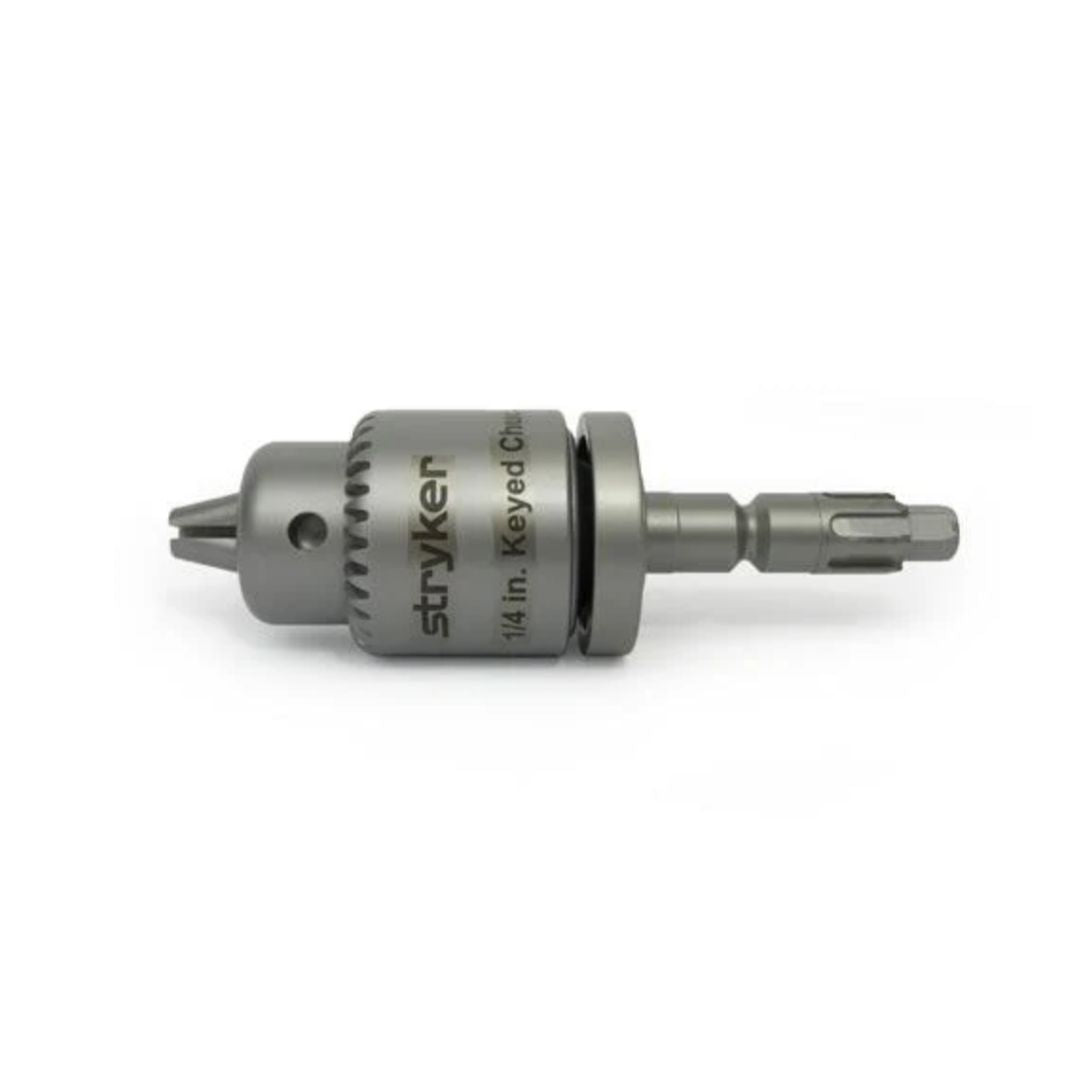 Chuck de 1/4 con llave de la marca Beracah Medica, accesorio para herramientas médicas, con llave incluida, en color metálico.
