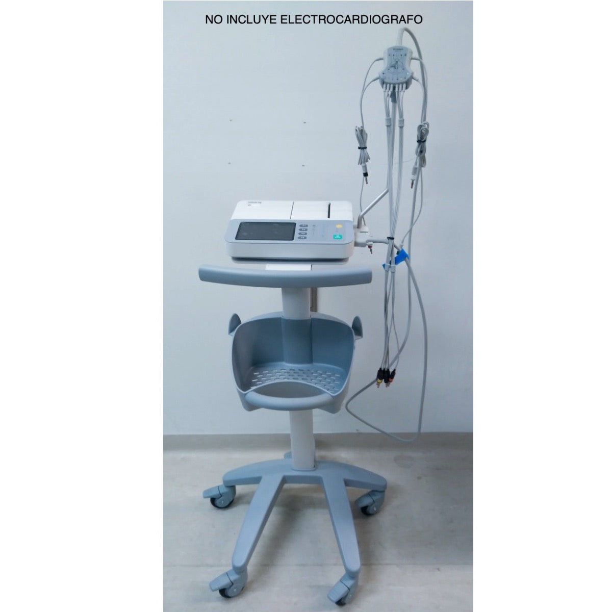Base rodable para electrocardiógrafo Mindray R12 de Beracah Medica, accesorio para electrocardiografías, en color gris.