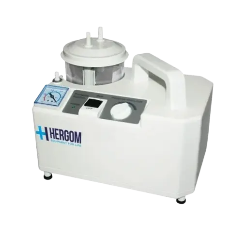 Aspirador portátil de 18 litros por minuto de la marca Beracah Médica, con diseño compacto y mango ergonómico para uso fácil.