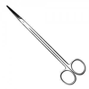 Tijeras Mayo curva Beracah Medica de 27 cm, herramienta económica para corte preciso en procedimientos médicos.